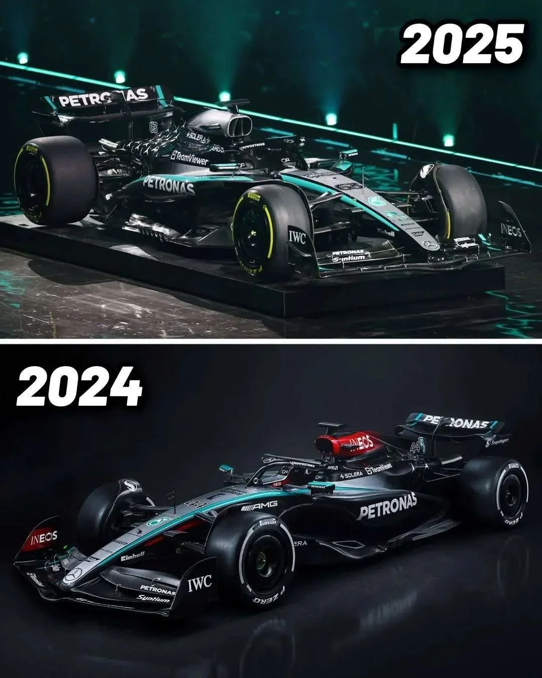 仔細觀察W16，儘管需要謹慎。Mercedes 的渲染圖往往與現實大相逕庭。