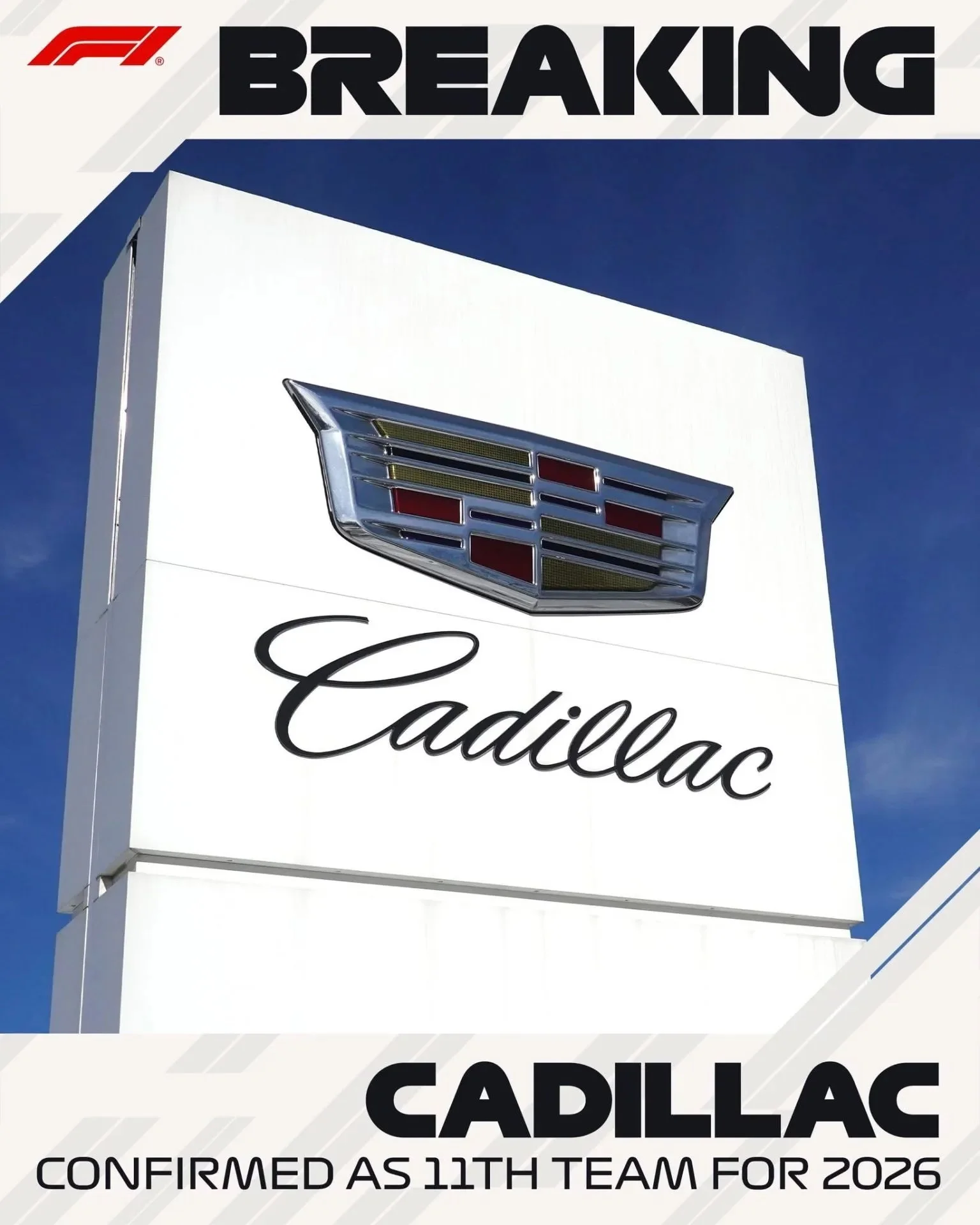 Cadillac 確認成為 2026 年 F1 第十一支車隊