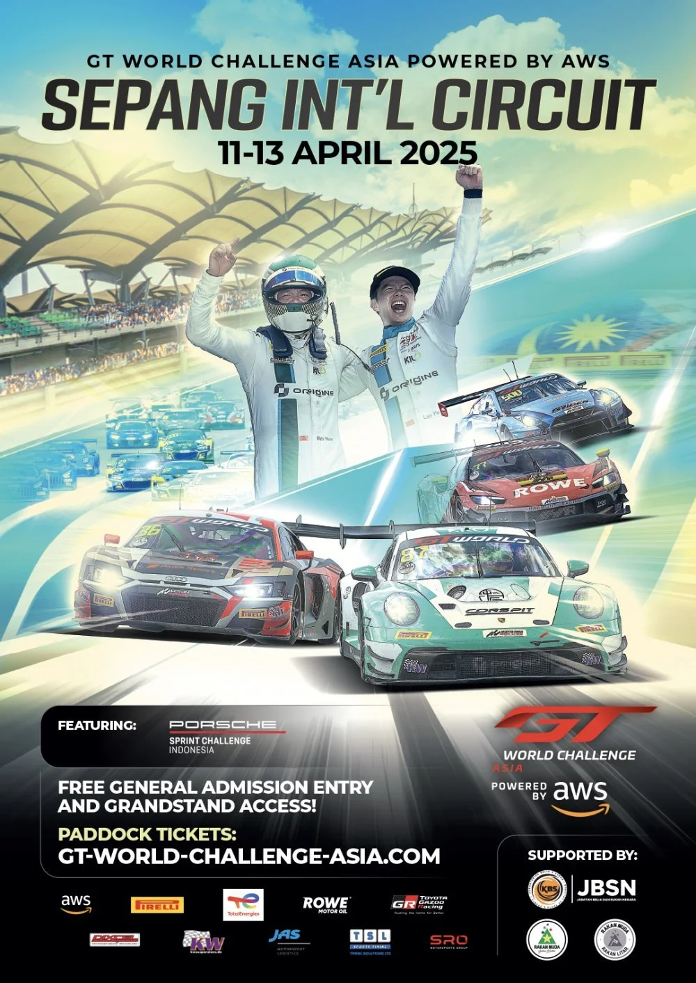 2025賽車狂熱｜GT世界挑戰賽亞洲站Sepang揭幕 33部GT3猛獸雲集馬來西亞 