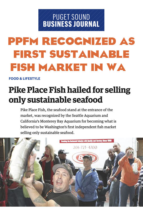 Pike Place Fish Market Recognized as First Sustainable Fish Market in Washington State