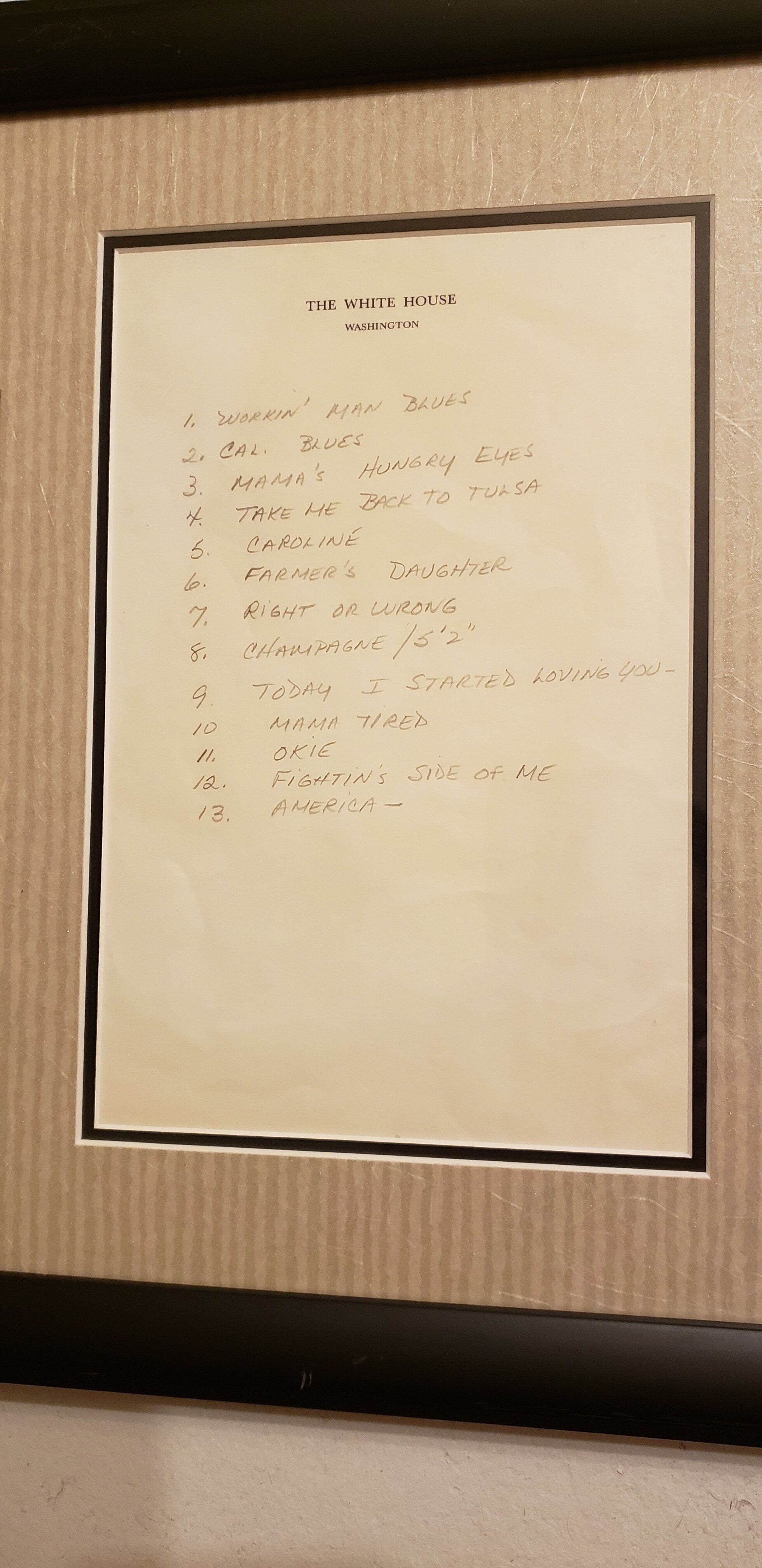 SOLD - Merle Haggard Set Lists