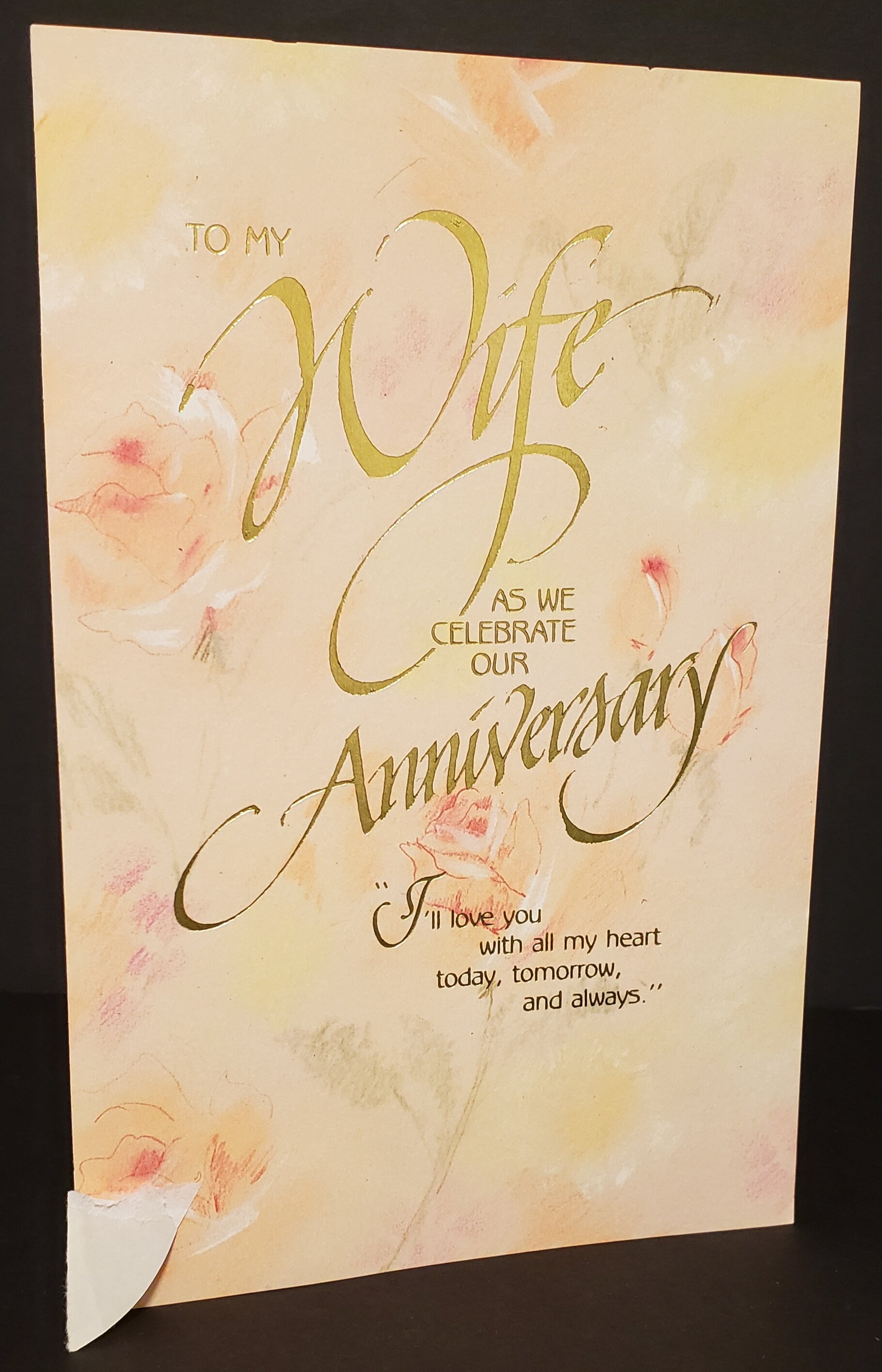 SOLD - Anniversary Card and Note