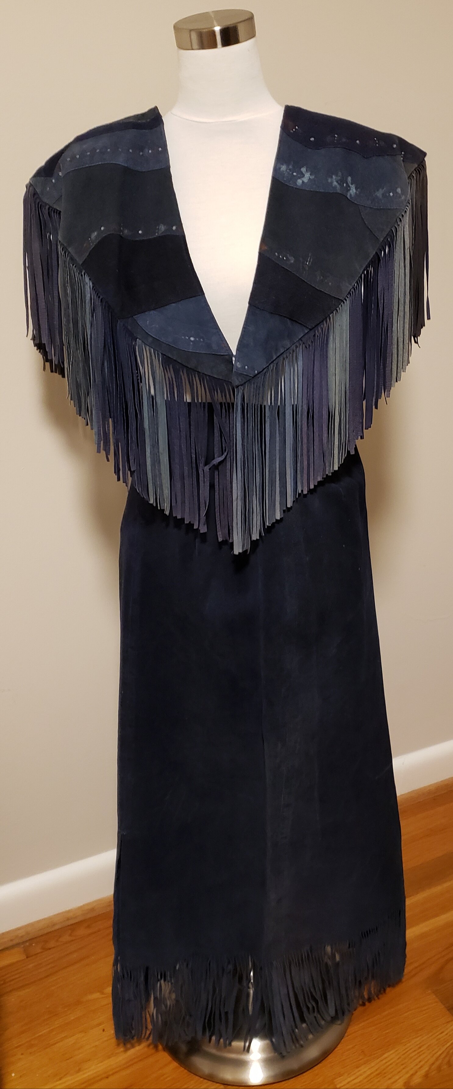 Suede Fringe Skirt and Vest