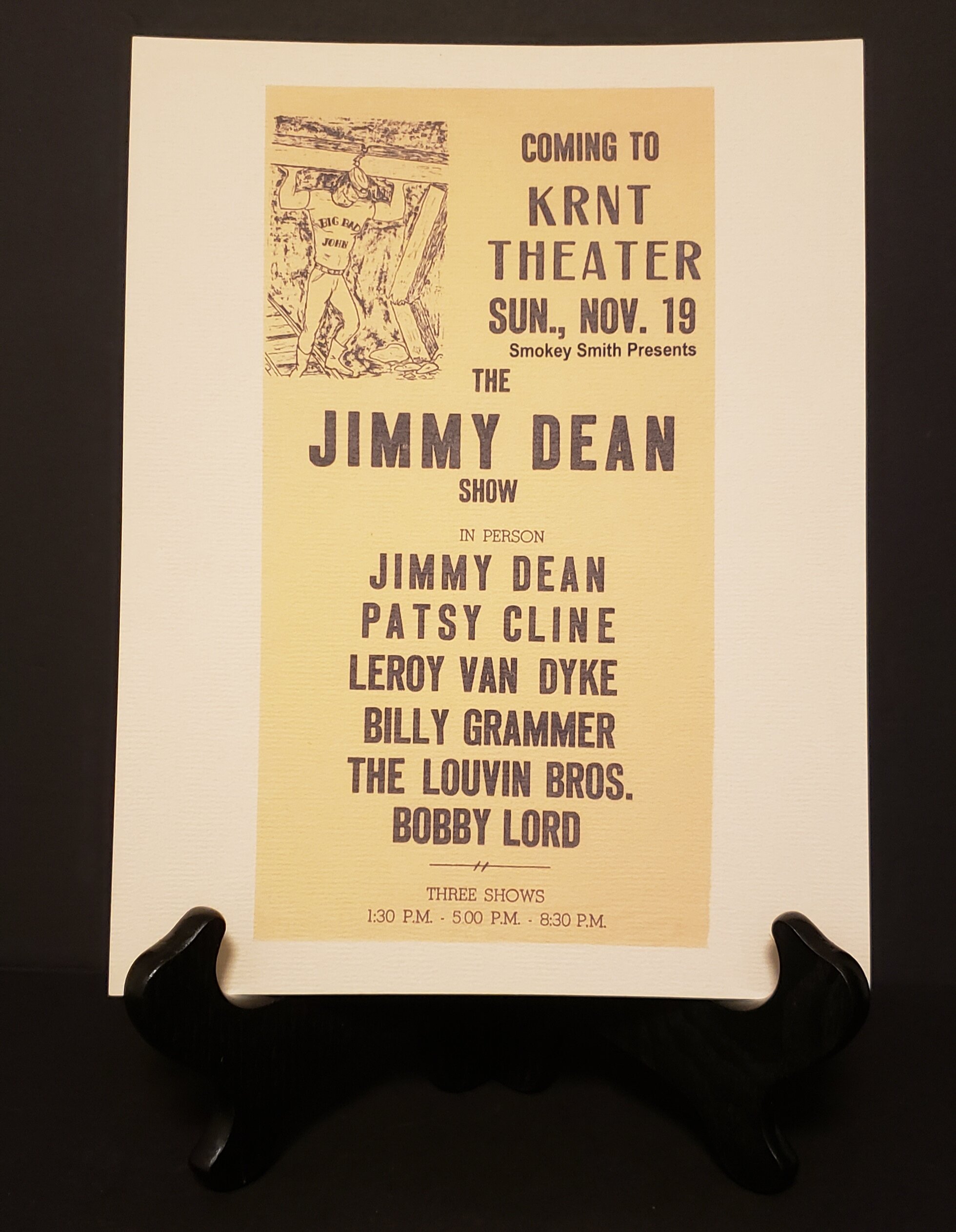 SOLD - Jimmy Dean Show Showbill