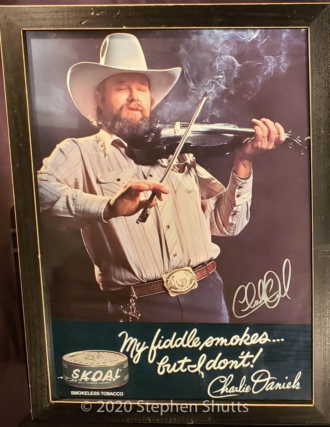 SOLD - Autographed Skoal Promotional Poster