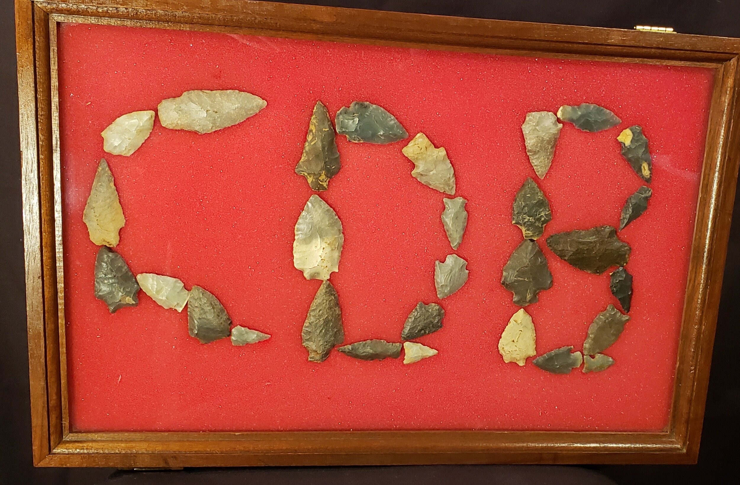 SOLD - Native American Arrowhead Shadowbox