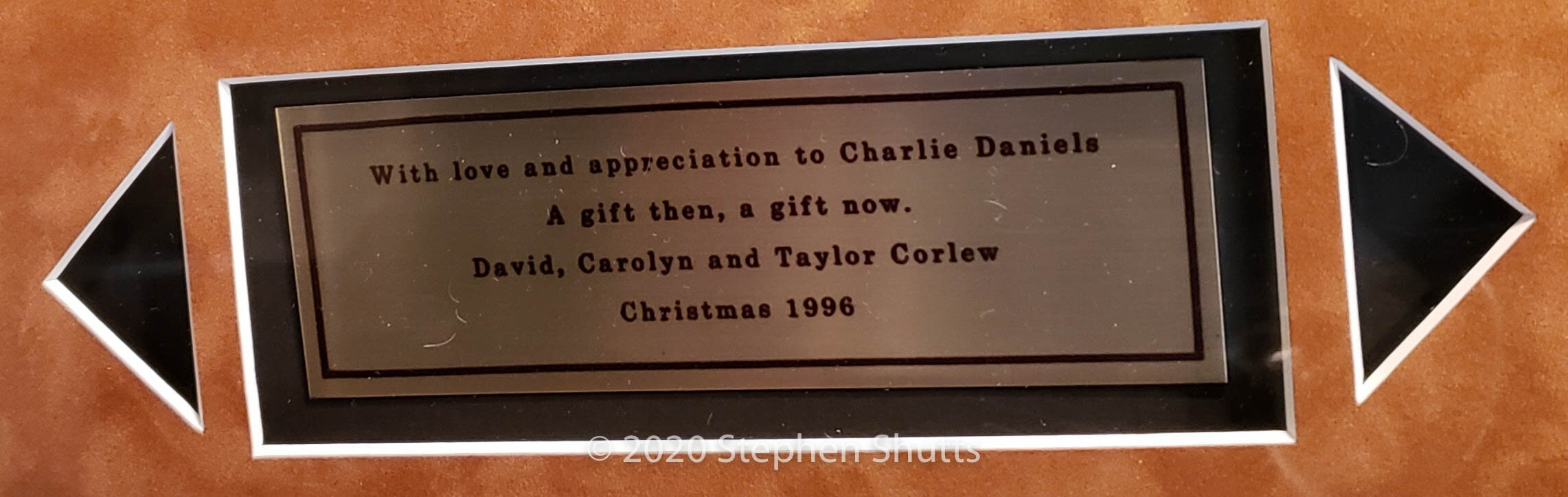 SOLD - Charlie Daniels Shadowbox Display