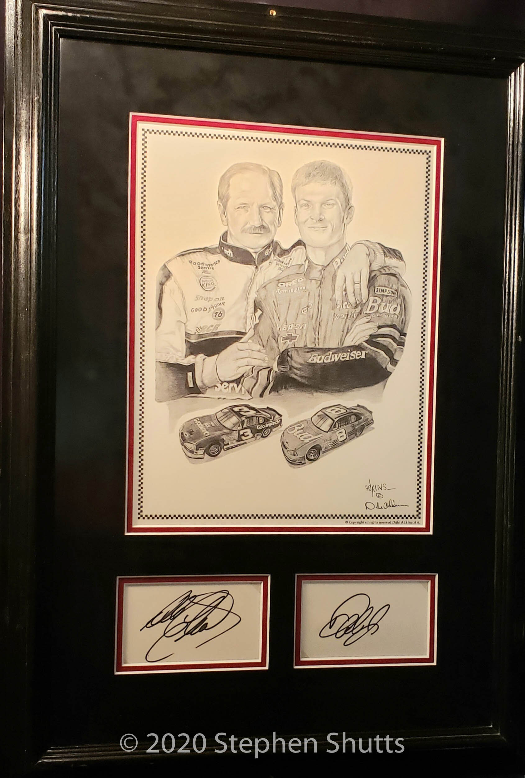 SOLD - Earnhardt and Earnhardt Jr. Autograph