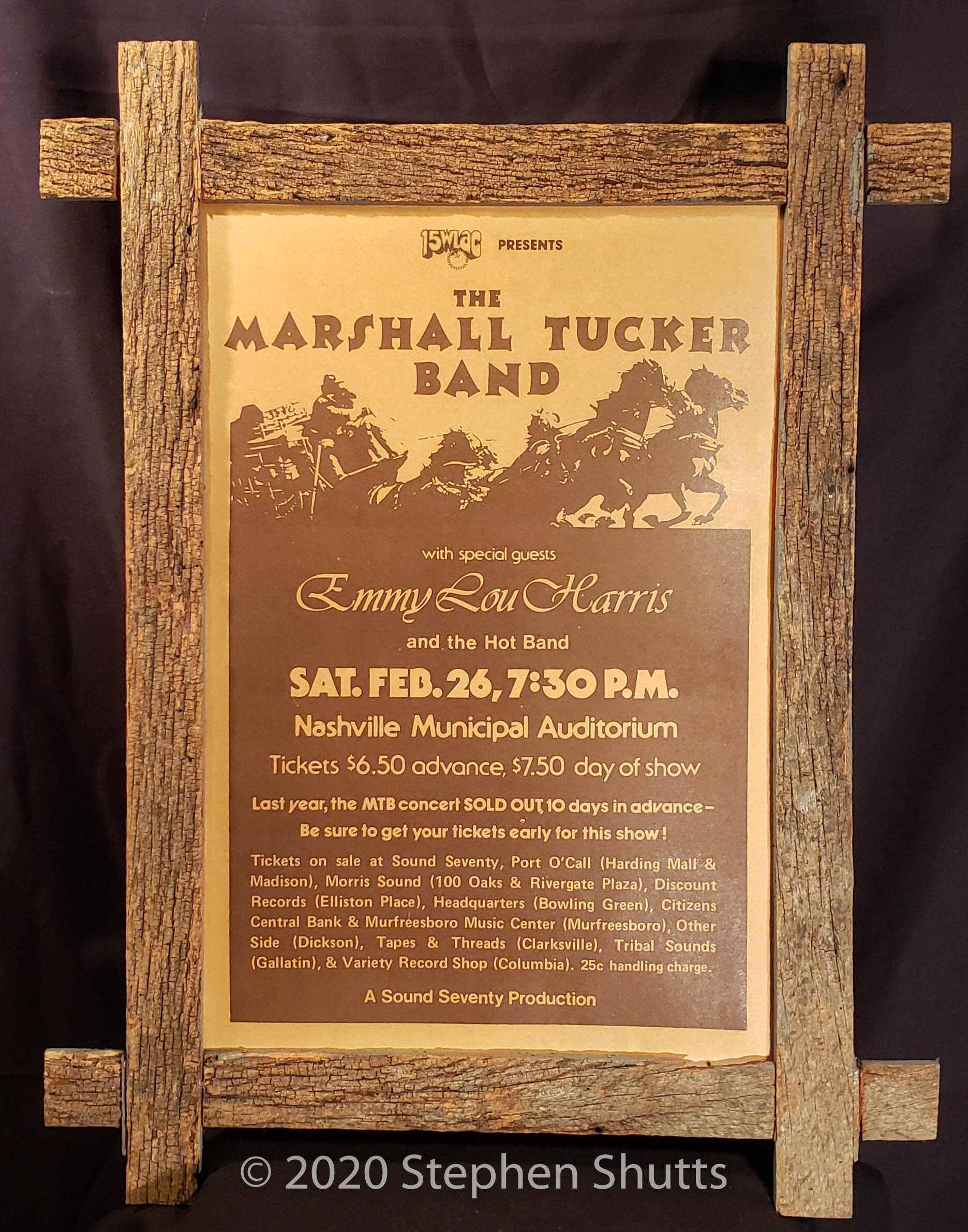 SOLD - Marshall Tucker Band Framed Poster