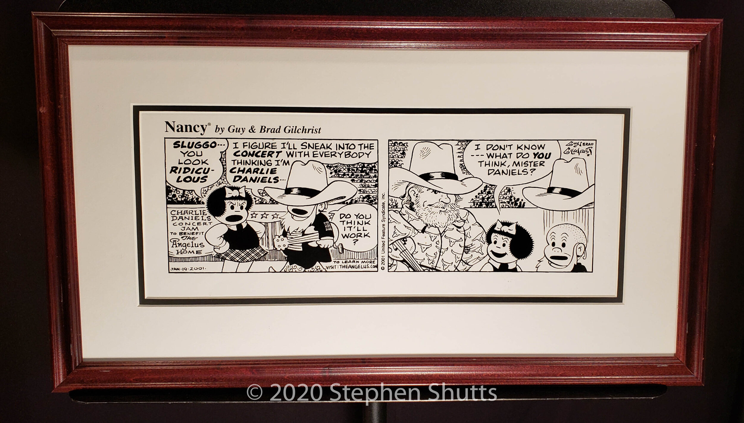 SOLD - Framed "Nancy" Cartoon Strip