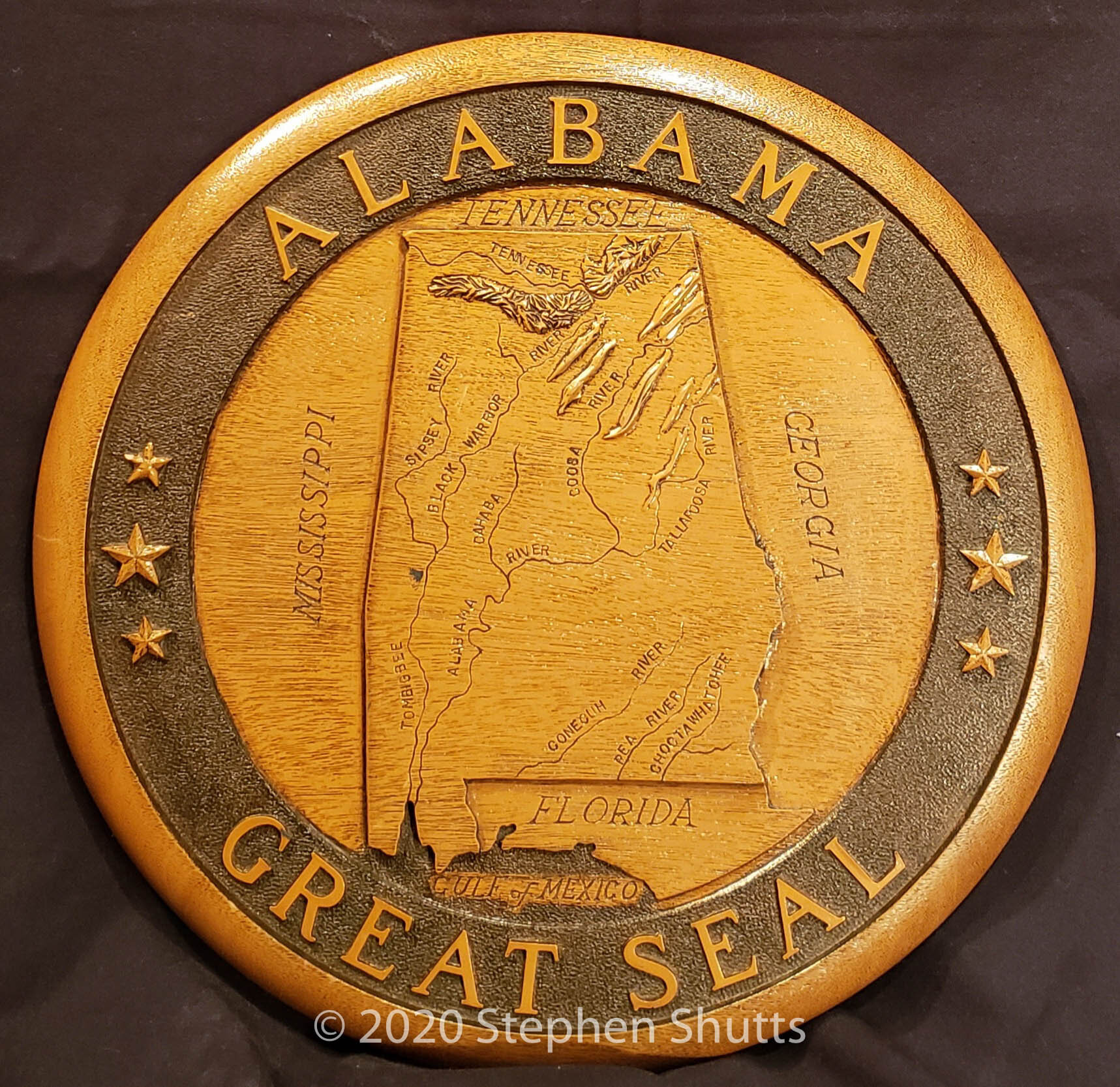 SOLD - Wooden Alabama State Seal