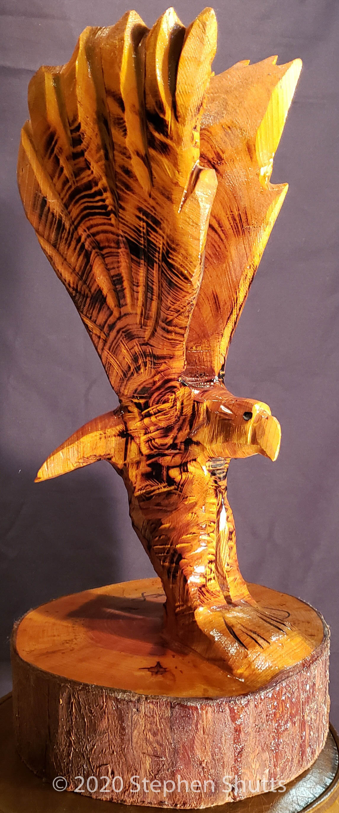 SOLD - Wooden American Eagle Sculpture