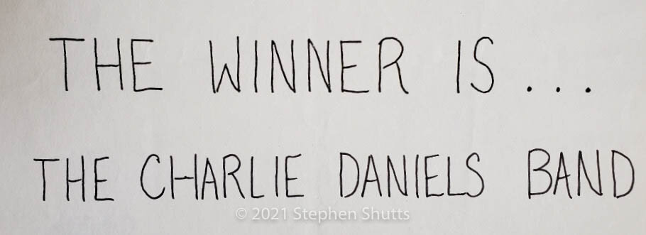 SOLD - Award Show "The Winner Is" Card