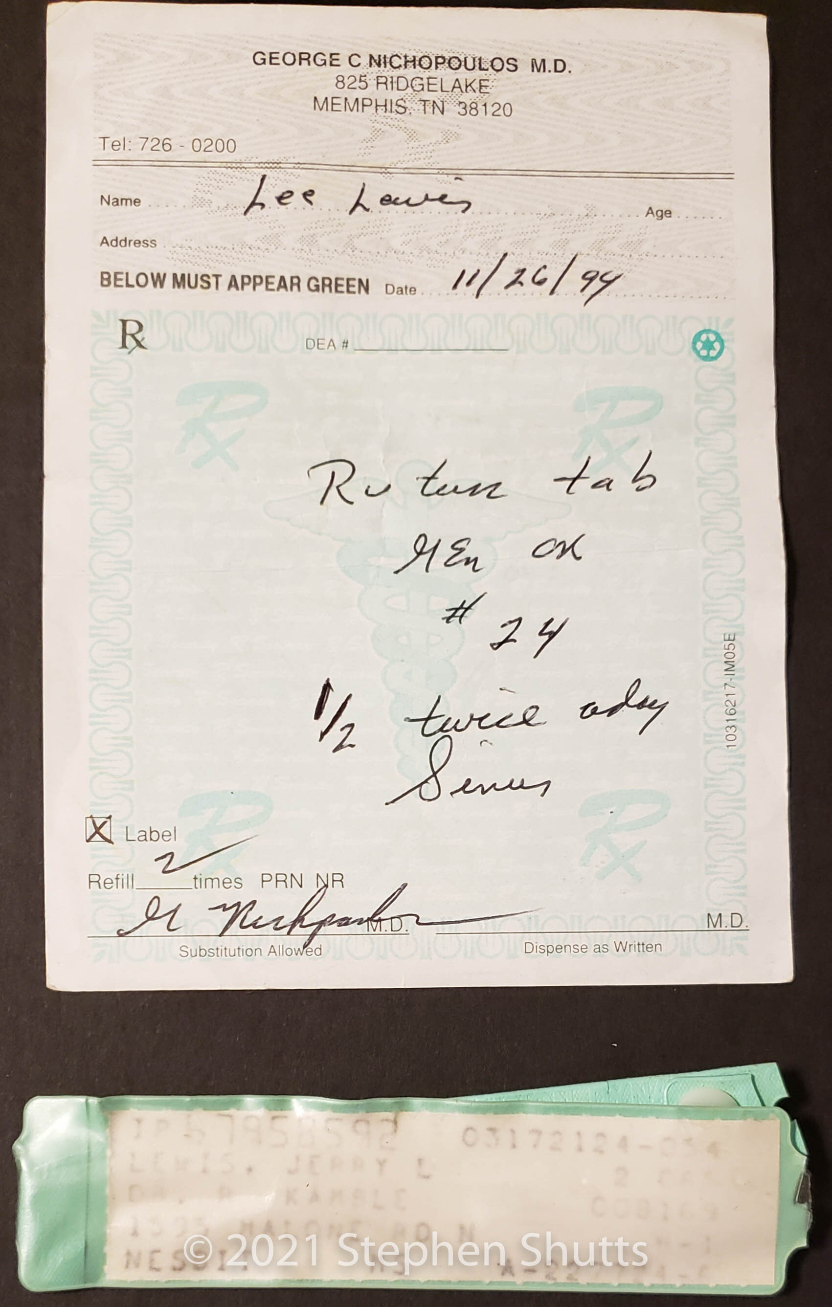 SOLD - Prescription and Hospital Wristband