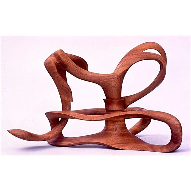 Early mahogany sculpture, Leda Dreaming if Zeus, 12&rdquo; x 12.5&rdquo; Mahogany is a great wood for sculpture. It has beautiful grain that is quiet enough to stay in the background. Not like walnut for which has strong grain that starts to make dem