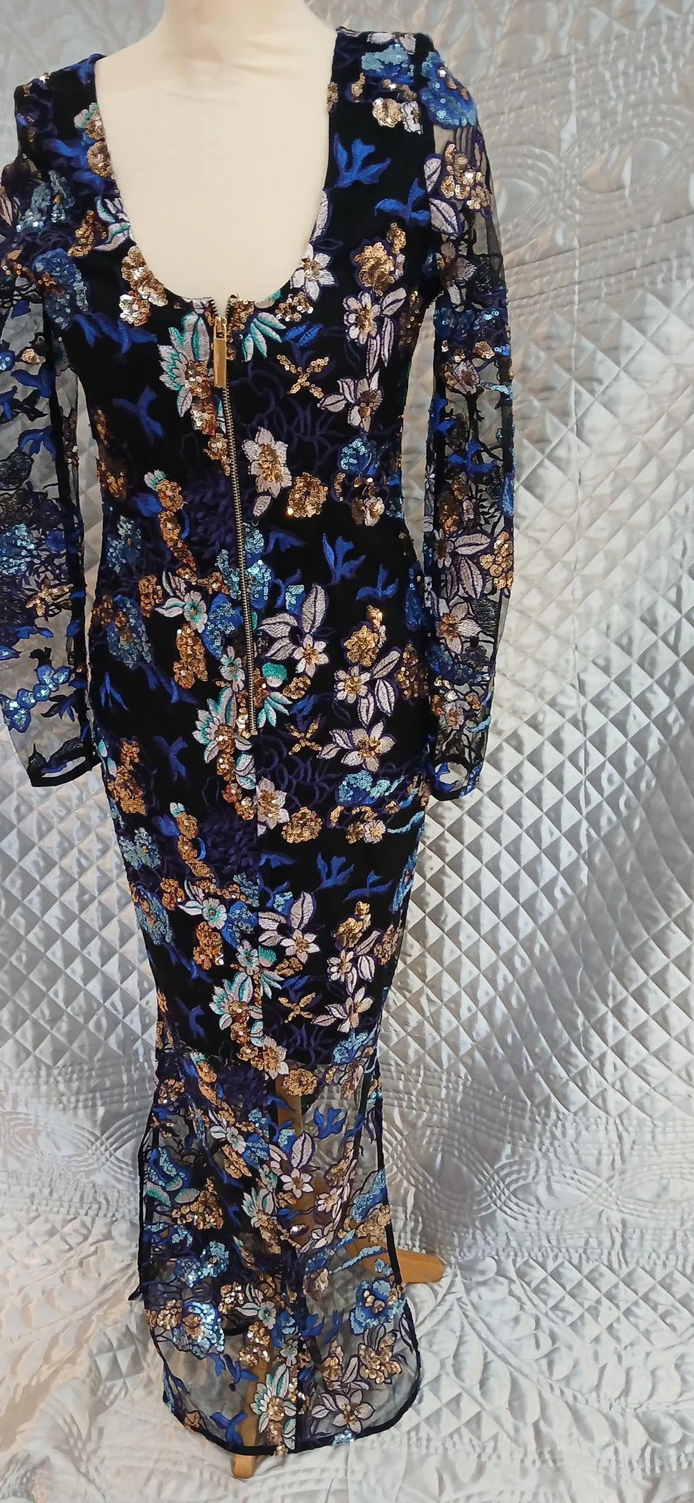 sachin and babi light blue dress Missoni Metallic Dgrad Knitted Maxi Dress Multicoloured Missoni
