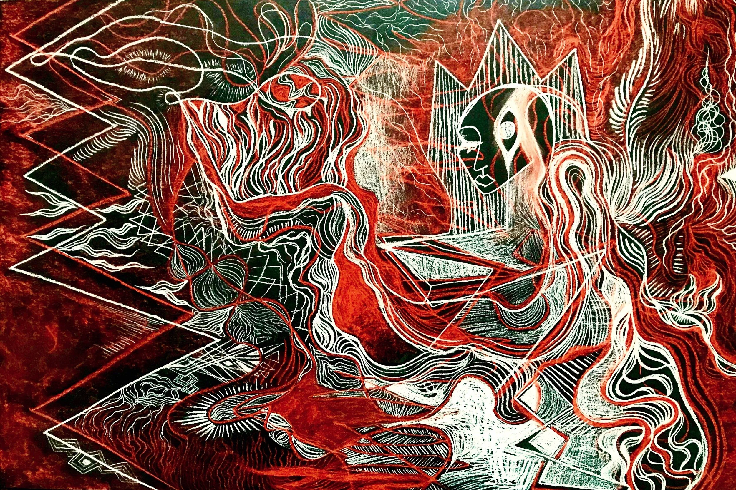  Transmute, conte on paper, 2017  Samantha Cimino 