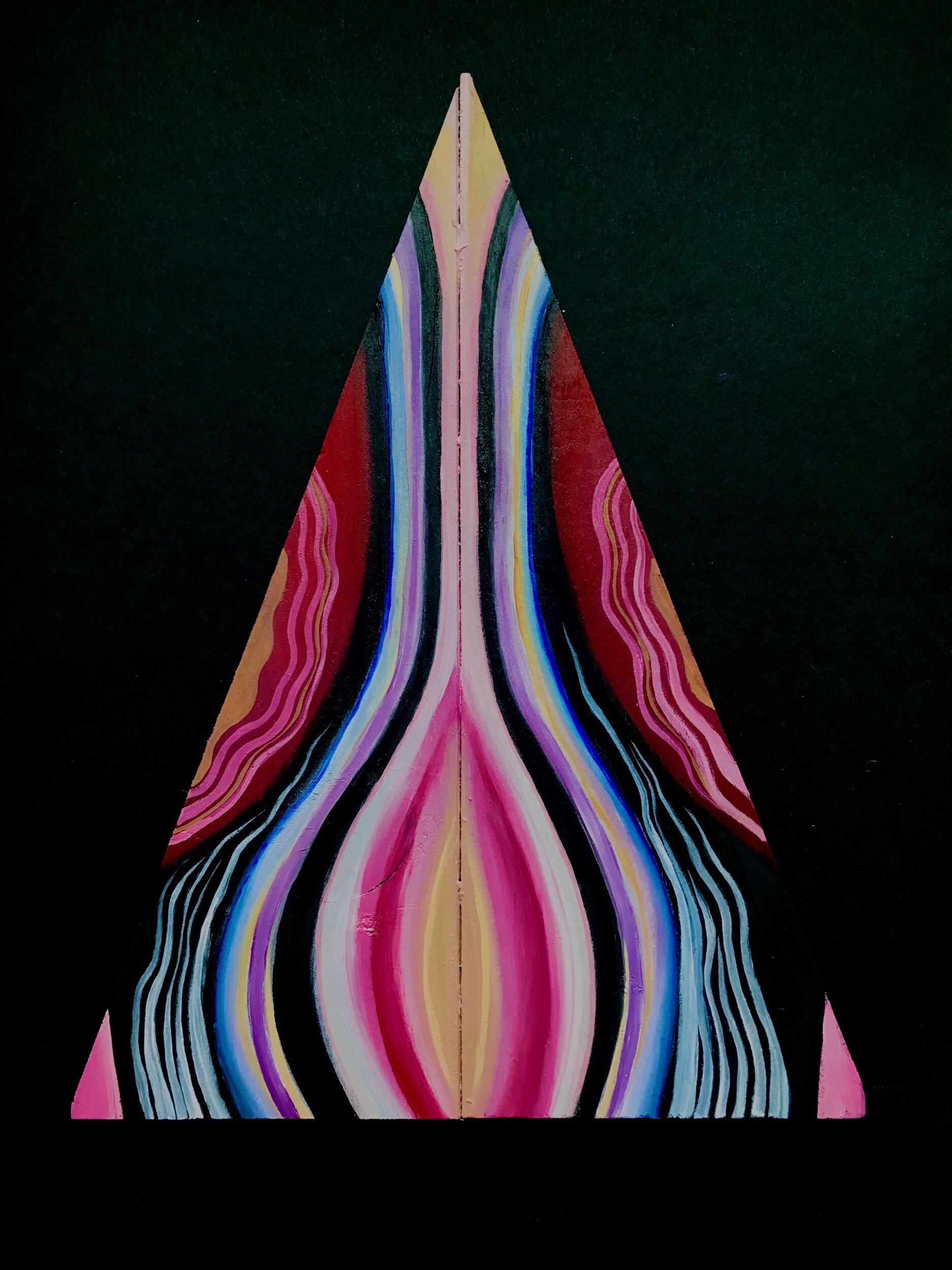  To Feel My Own Energy, oil on reclaimed wood, 2020  Samantha Cimino 