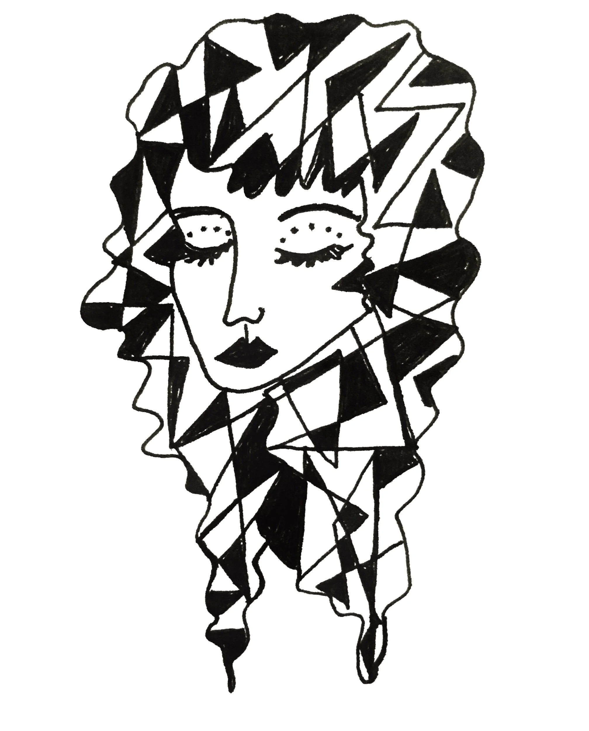  Leave Me Alone, ink on paper, 2019  Samantha Cimino 