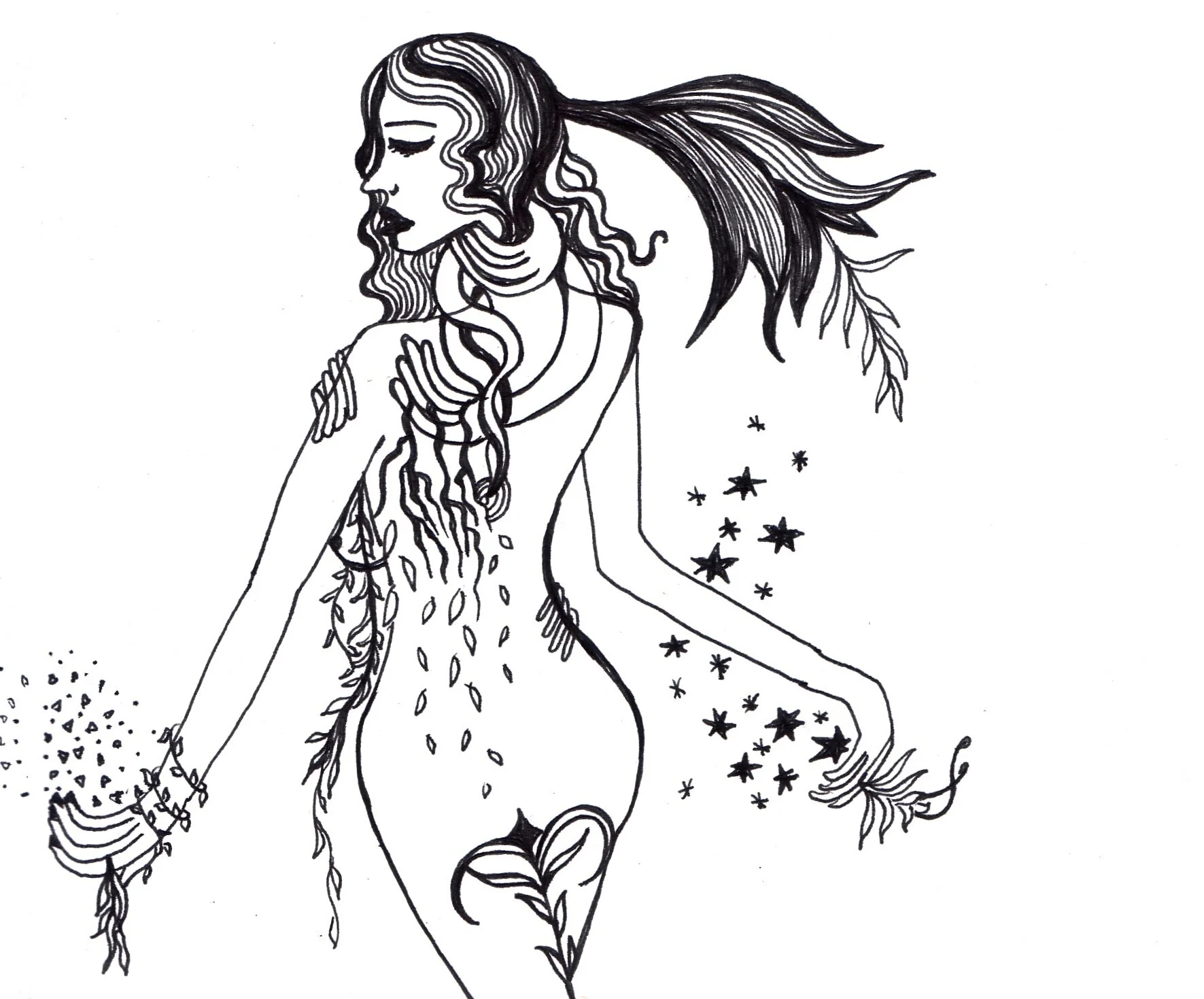  Tangled Voice, ink on paper, 2019  Samantha Cimino 