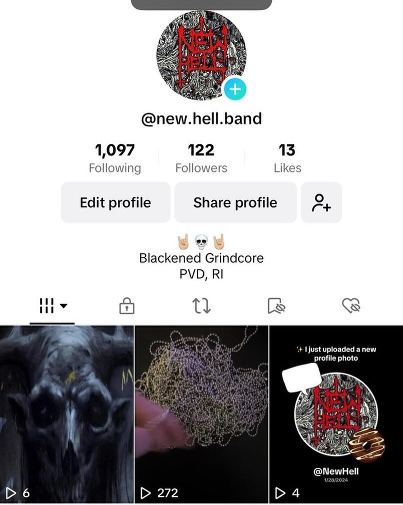 You can now also follow us on TikTok @new.hell.band #bandtiktoks #deathmetal #blackmetal #grindcore #hardcore #punk #tiktok