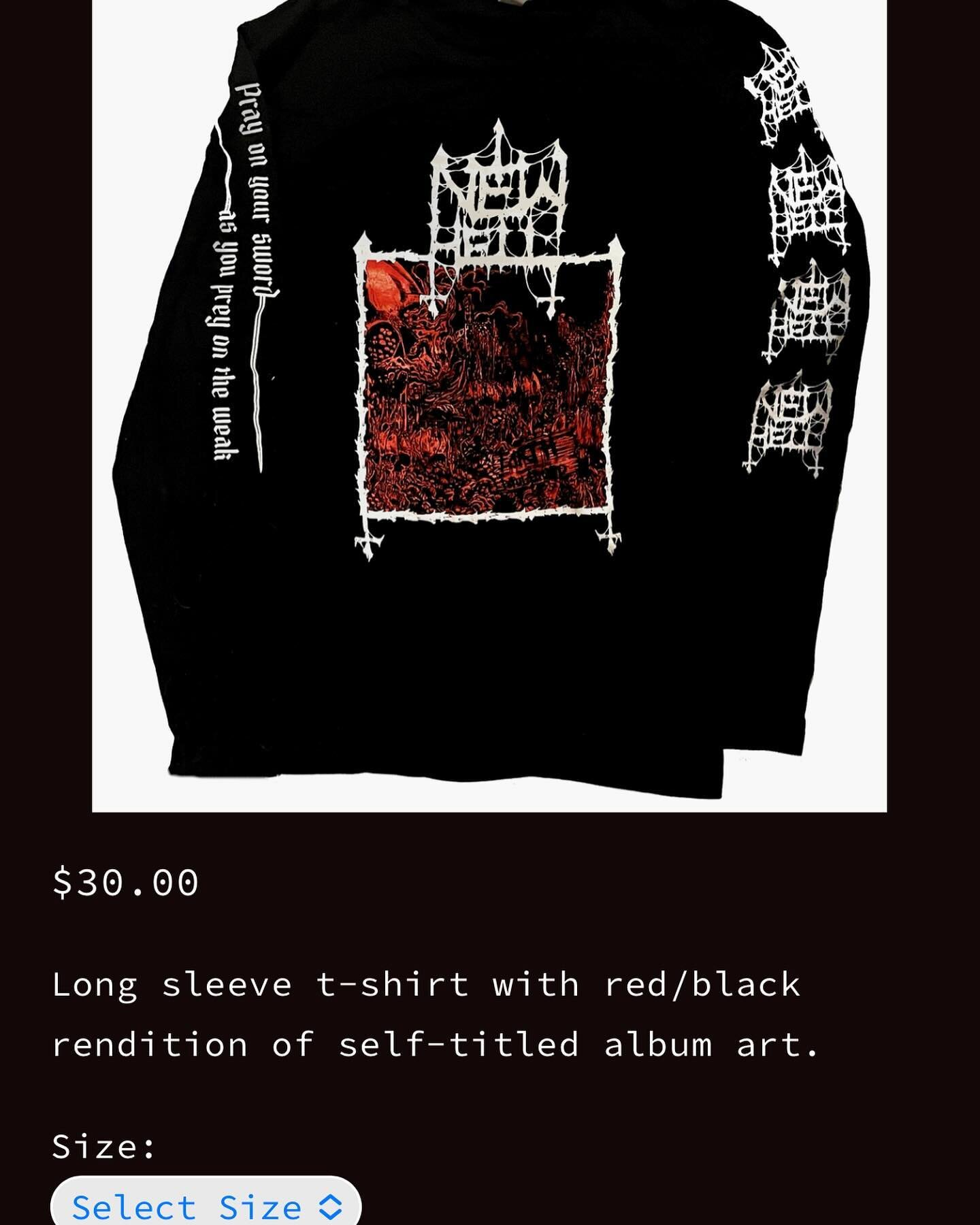 The limited edition long sleeves are available on our newly launched store on our website.  Here is what we offer there so far.  Please go support us there as it helps us keep things moving forward a lot more than bandcamp does. #blackmetal #deathmet