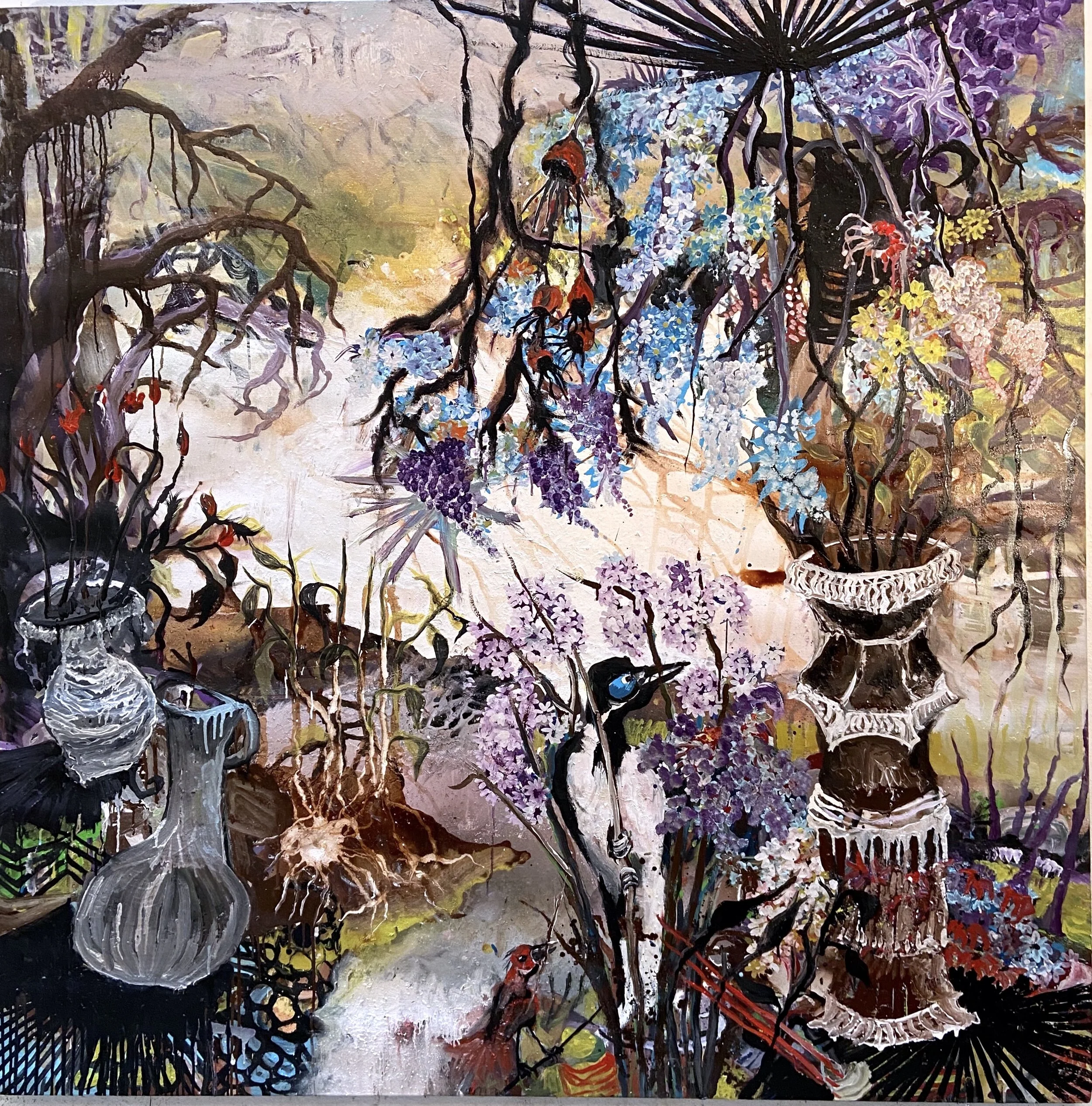 printemps dedans huile sur toile 2020 150X150cm.jpg