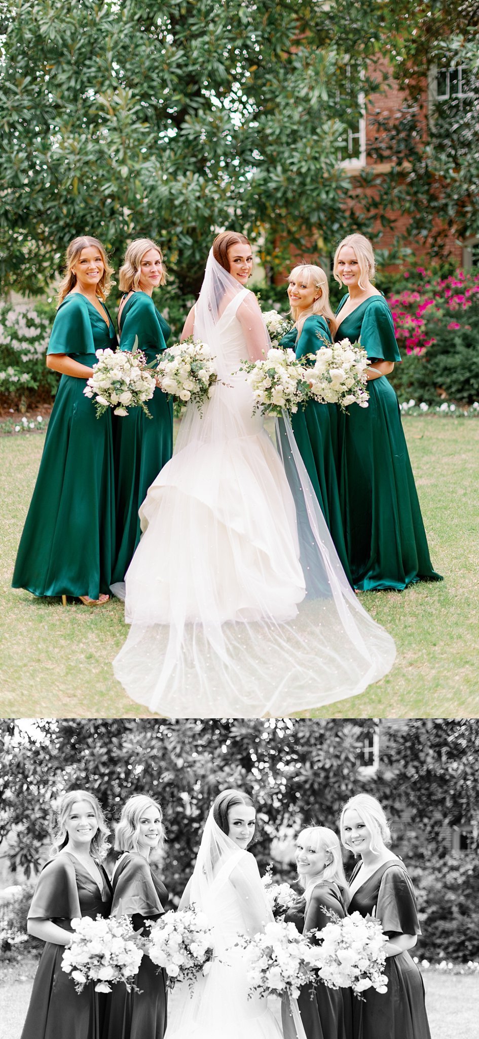 Timeless spring wedding with traditional style in Augusta Georgia at Sacred Heart Cultural Center