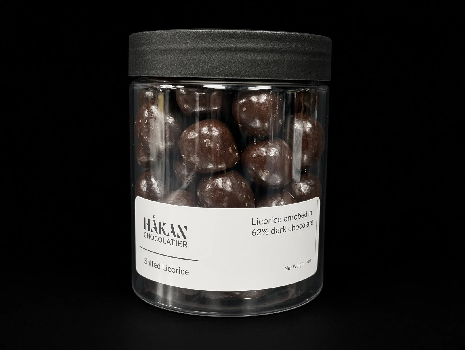 HÅKAN Chocolatier Salted Licorice jar