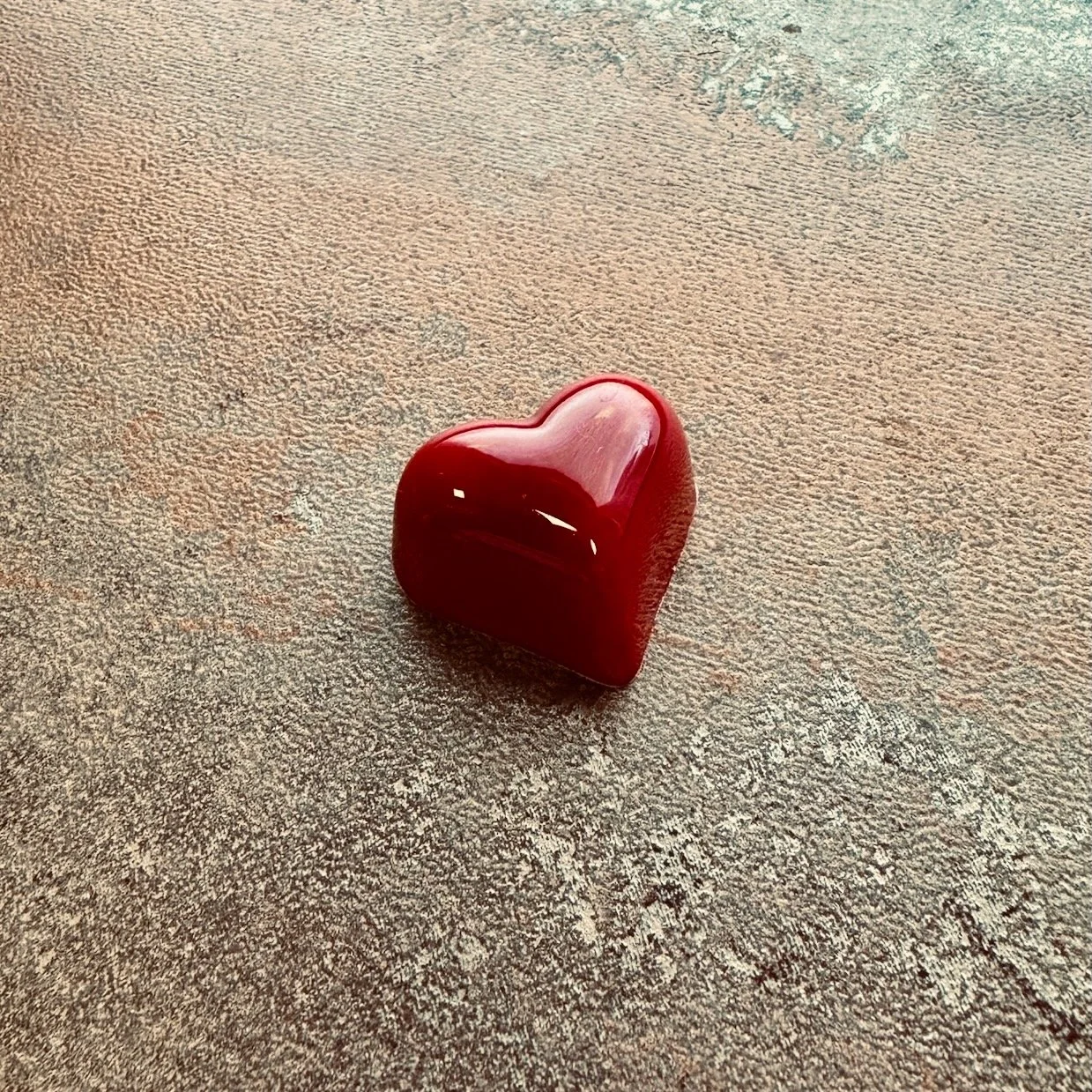 Red heart shaped bonbon