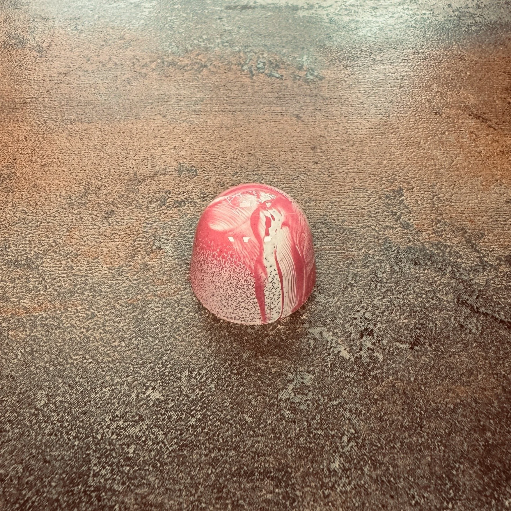 Pink & white domed bonbon