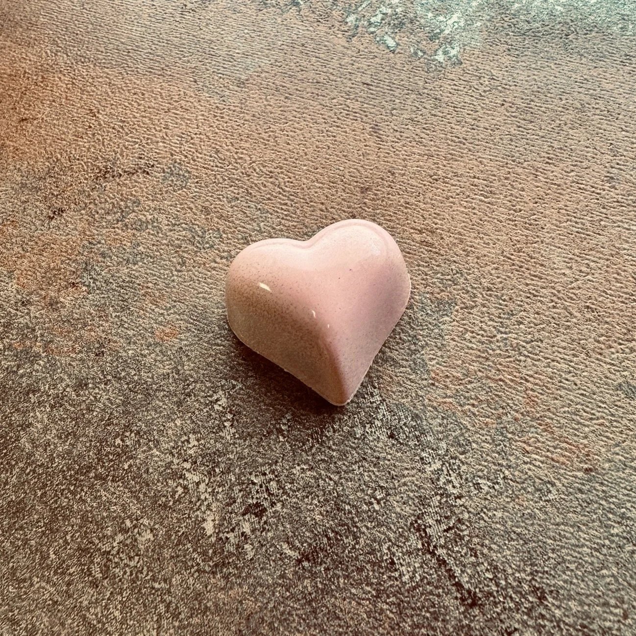 Light pink heart shaped bonbon
