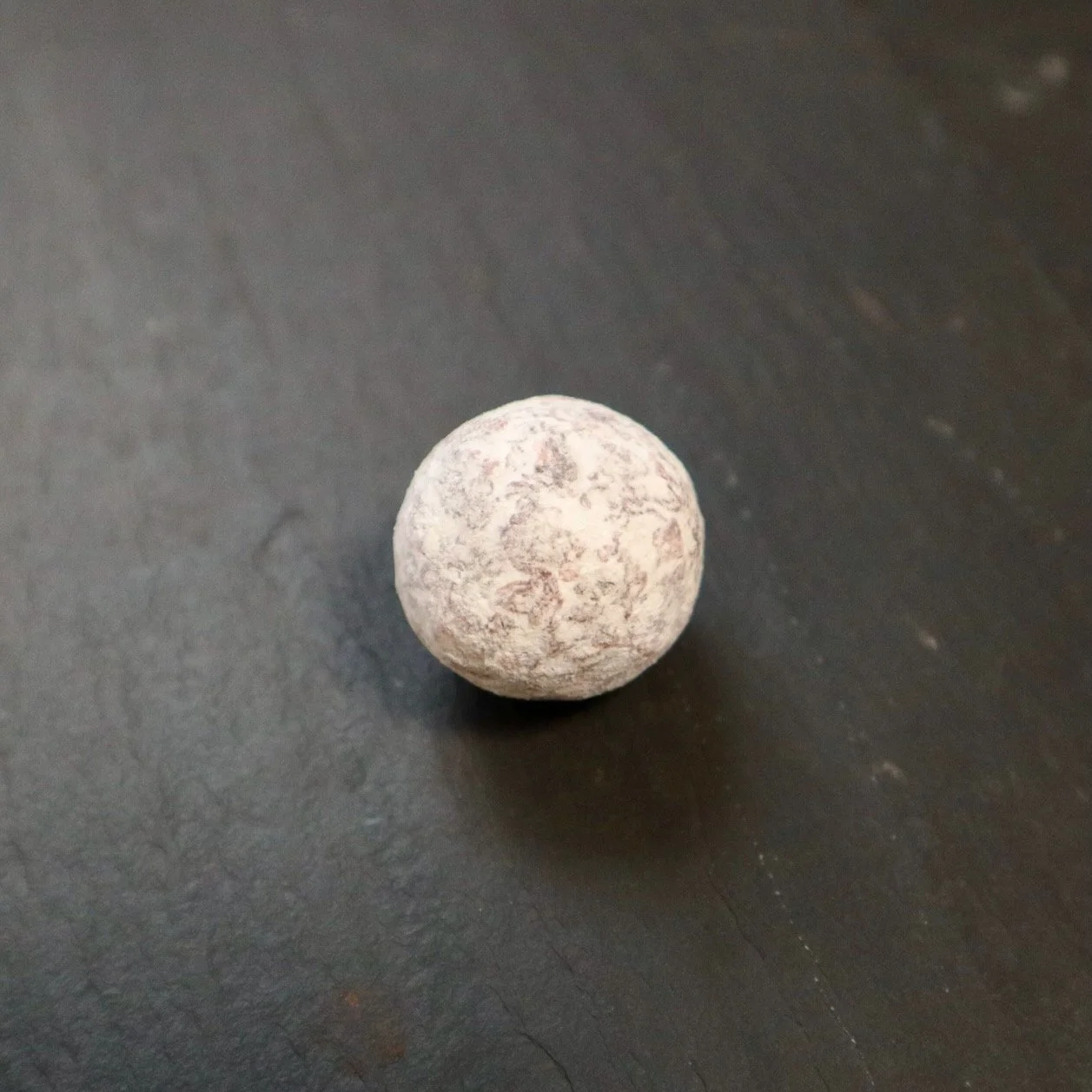 Photo of a white spherical  bonbons