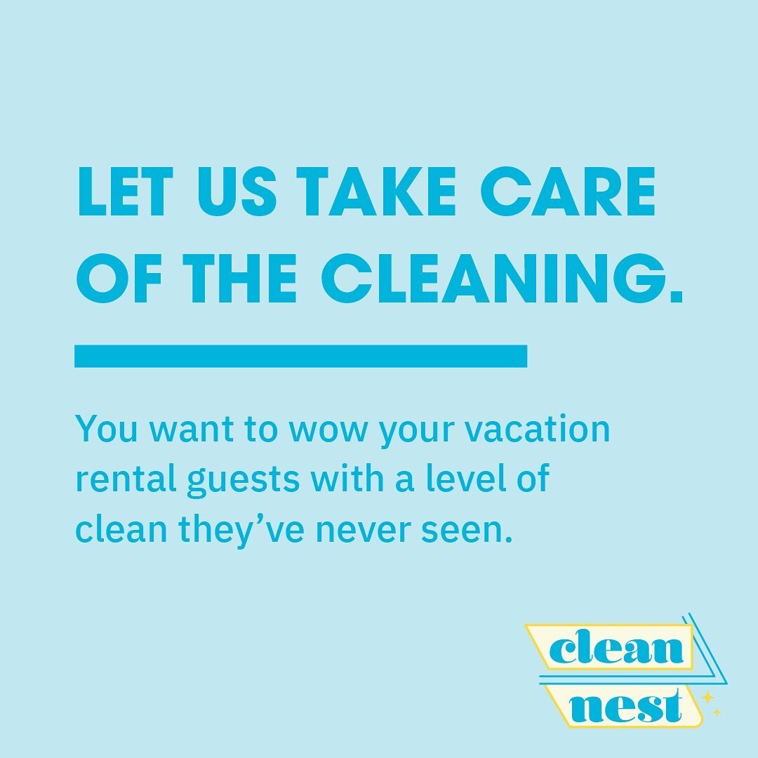 Let us wow your vacation rental guests with a level of clean they&rsquo;ve never seen. 🧹✨
.
.
#CleanNest #VacationRentalCleaning #VacationRental #RealEstateCleaning #Clean
#AirBnB #AirBnBSuperHost #VRBO #ProfessionalCleaning #CleaningServices #House