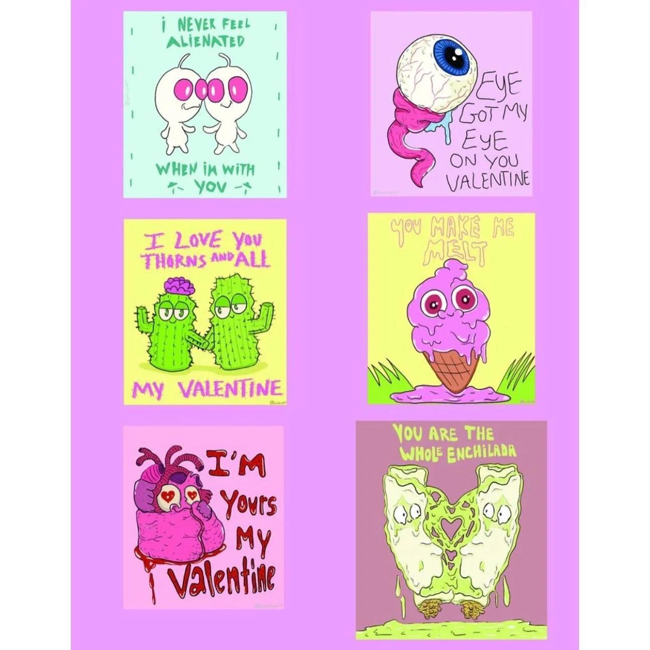 I have sets of Valentine&rsquo;s Day cards available on my Etsy for a ✨limited time✨ Go check it out! 💖
:
:
:
#valentinesday❤️ #valentinesdaycards #hallmarkcards #greetingcards #lovecards #friendshipcards #art #illustration #weirdart #trippyart #gan