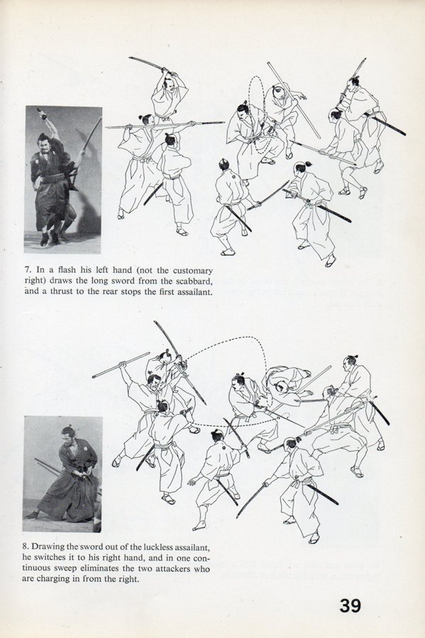  Pages from This is Kendo expounding on the fight choreography from Yojimbo (Kodansha) 