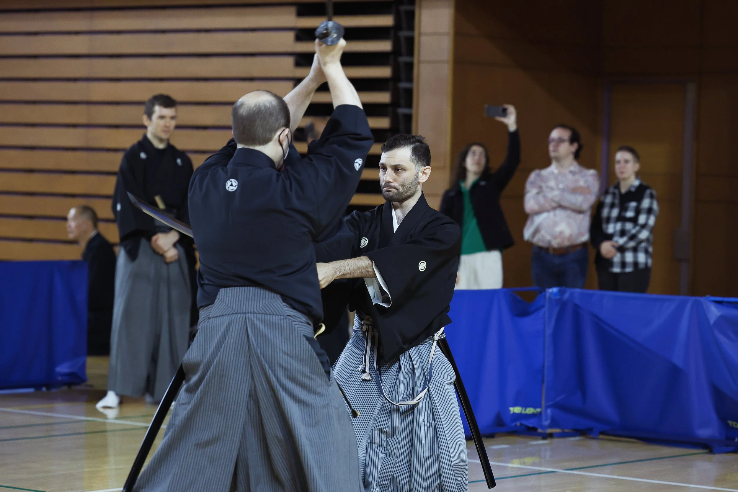 Nelson Pecora and Rob Raimondi demonstrate kumitachi in Japan