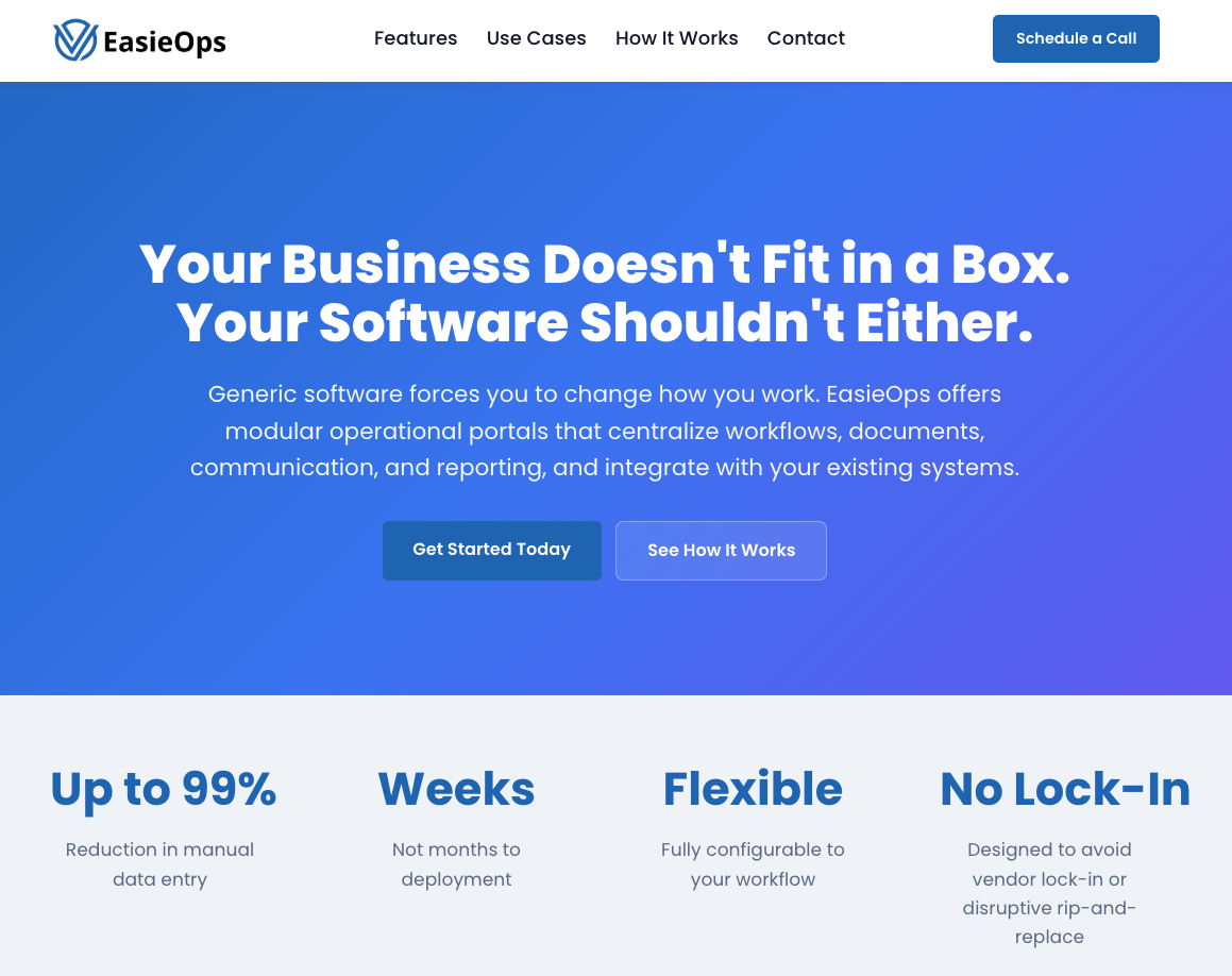 Announcing the New EasieOps Website