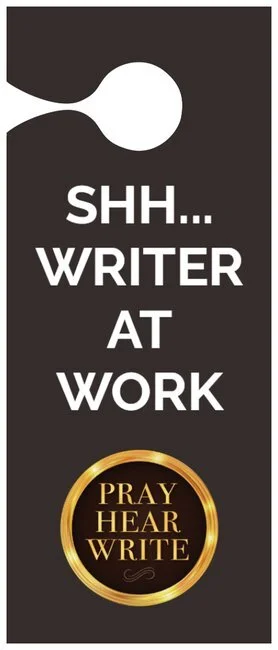 Pray Hear Write - Shh... Writer at Work Door Knocker