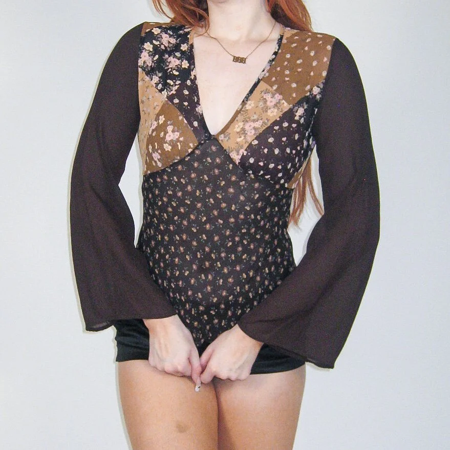 Y2K Boho Patchwork Top - S/M