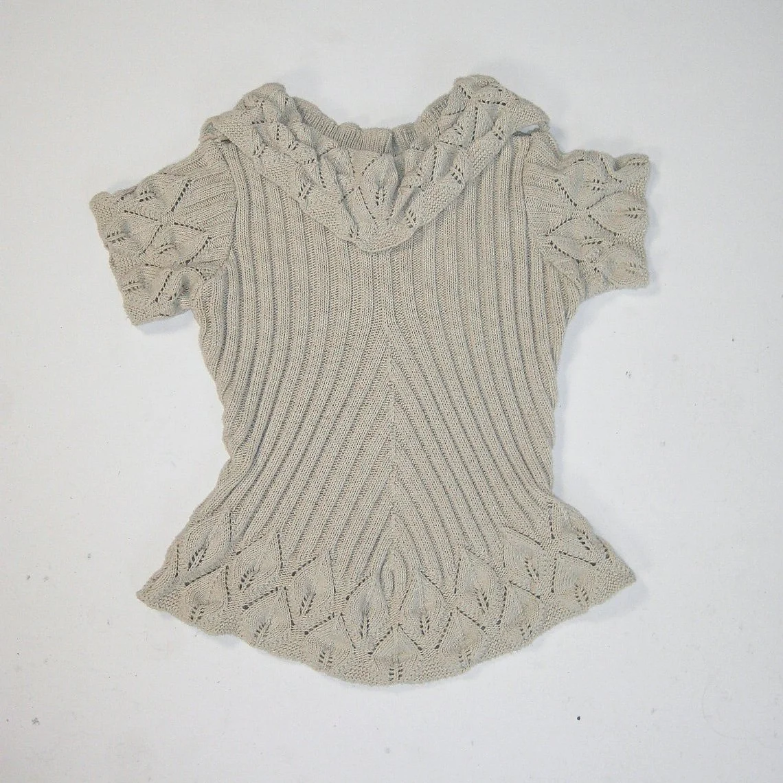 Y2K Euro Vintage Pointelle Sweater - S
