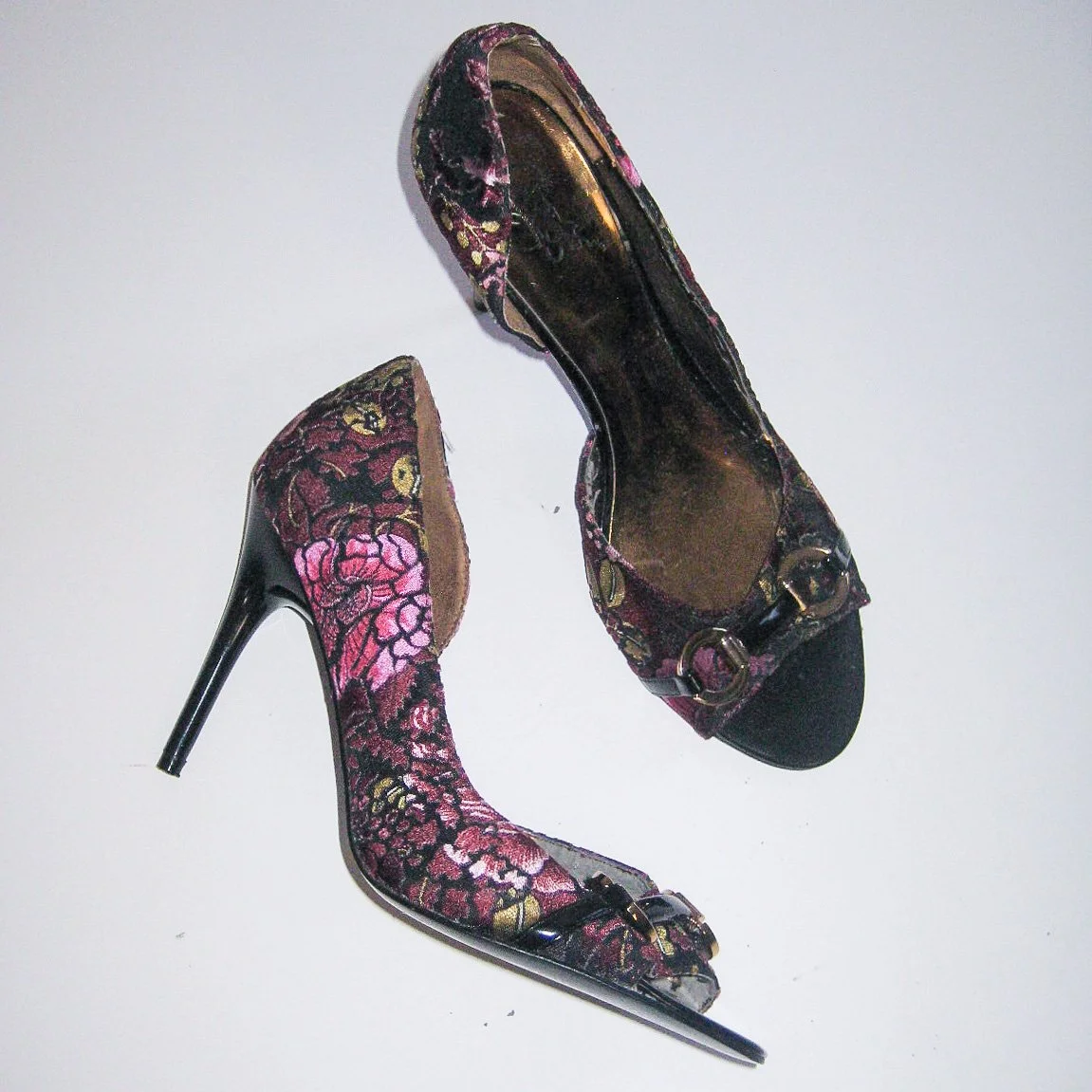 Vintage Horsebit Peep Toe Pumps - 8