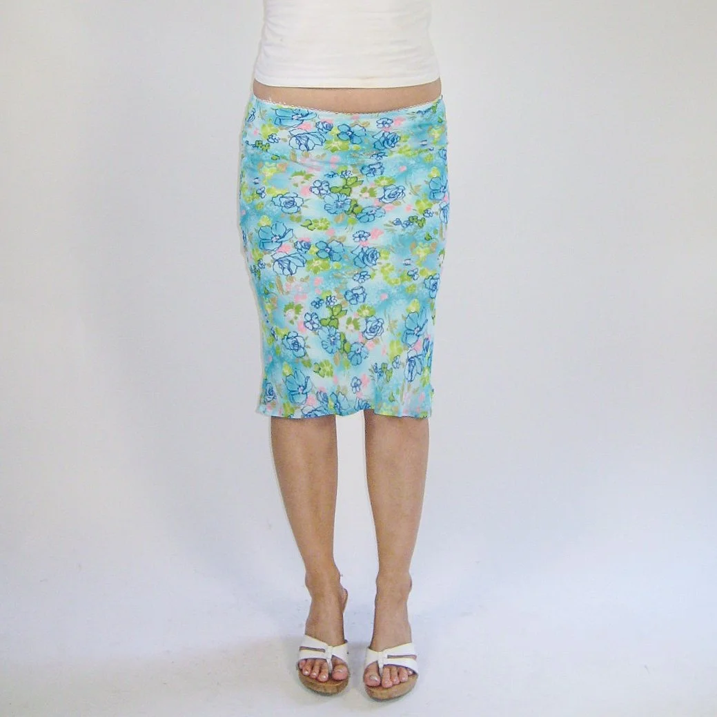Y2K Floral Midi Skirt - XS/S