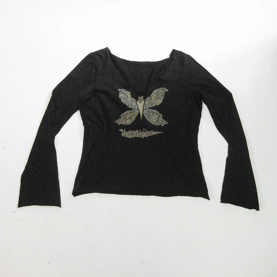 Y2K Boho Butterfly Graphic Tee - M