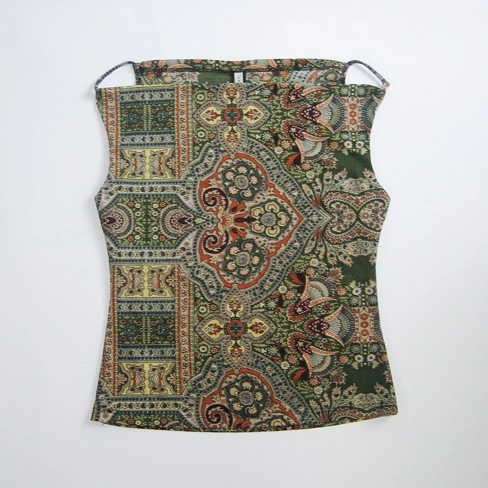 Y2K Boho Off the Shoulder Top - M