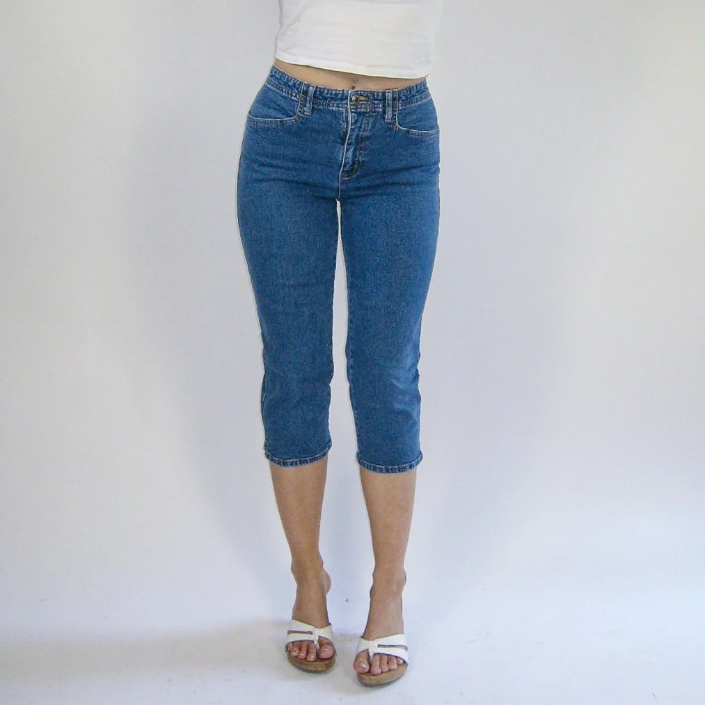 Y2K Denim Capris - 4