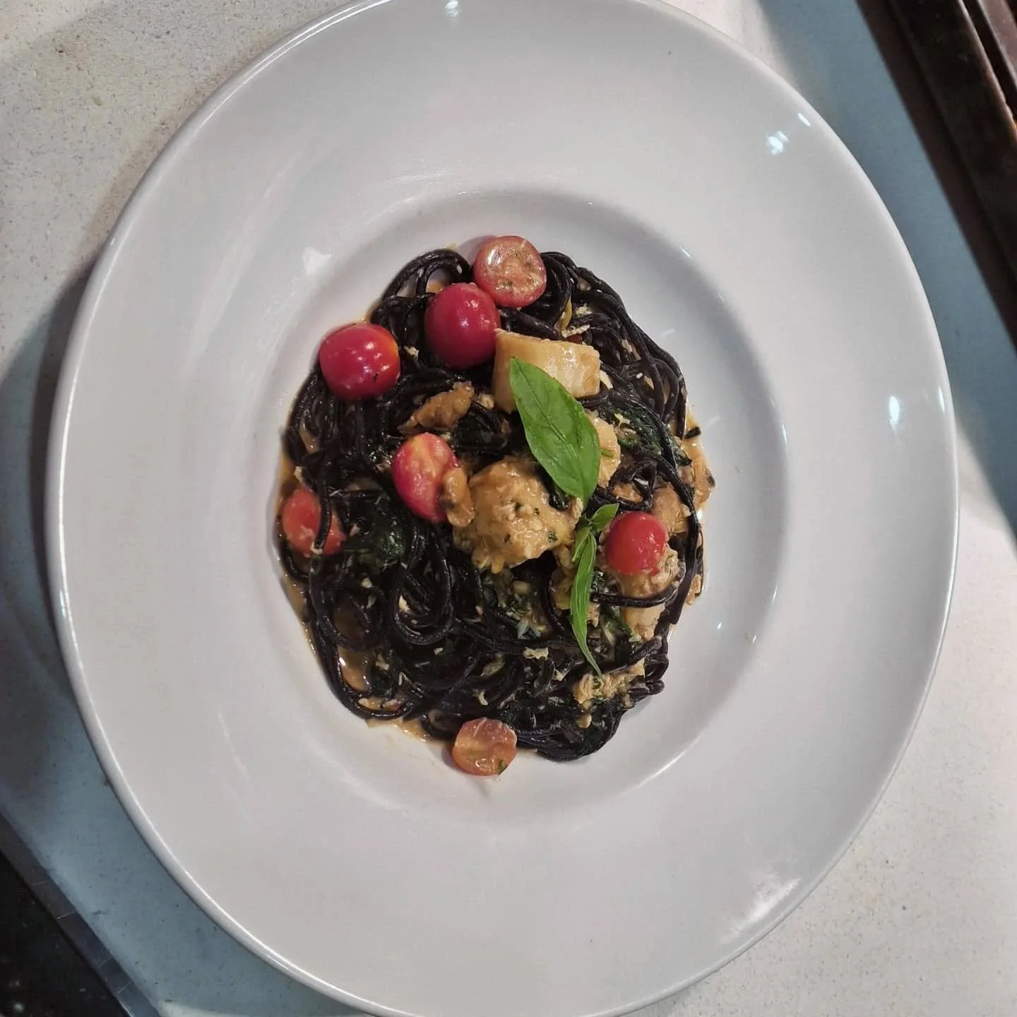 Our pizza and pasta specials running all weekend!

Come grab a bowl of delicious housemade squid ink spaghetti with chilli, garlic, crab mest, scallops, cherry tomato, spinach and a beautiful creamy seafood bisque.

Also feel free to pickup one of ou
