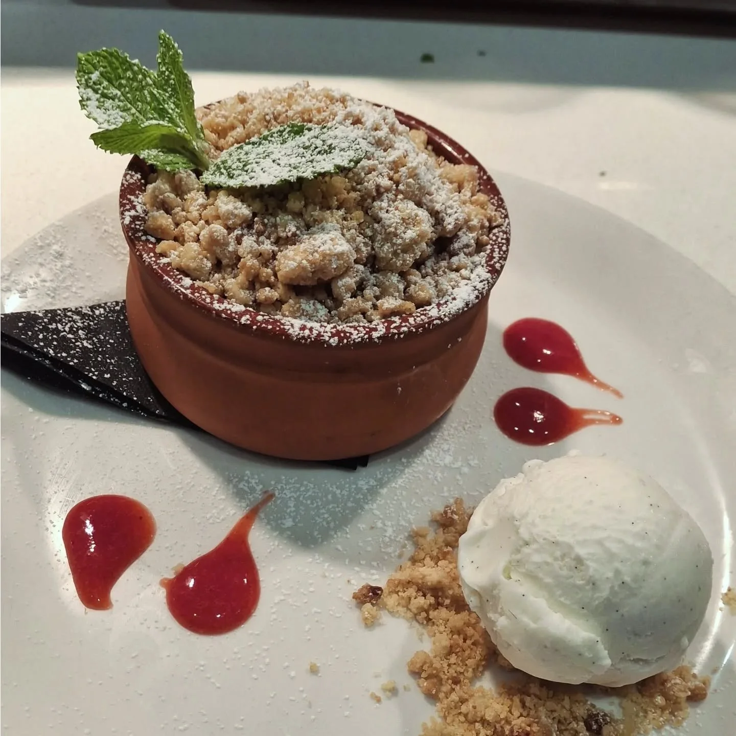 Cold Saturday? We&rsquo;ve got you 🍷

Flour + Salt is open tonight &mdash; warm up with us.

Two new specials on the board:

Fettuccine Alla Norm, a rich eggplant ragu Finished with ricotta salata

Apple &amp; blueberry crumble, with vanilla custard