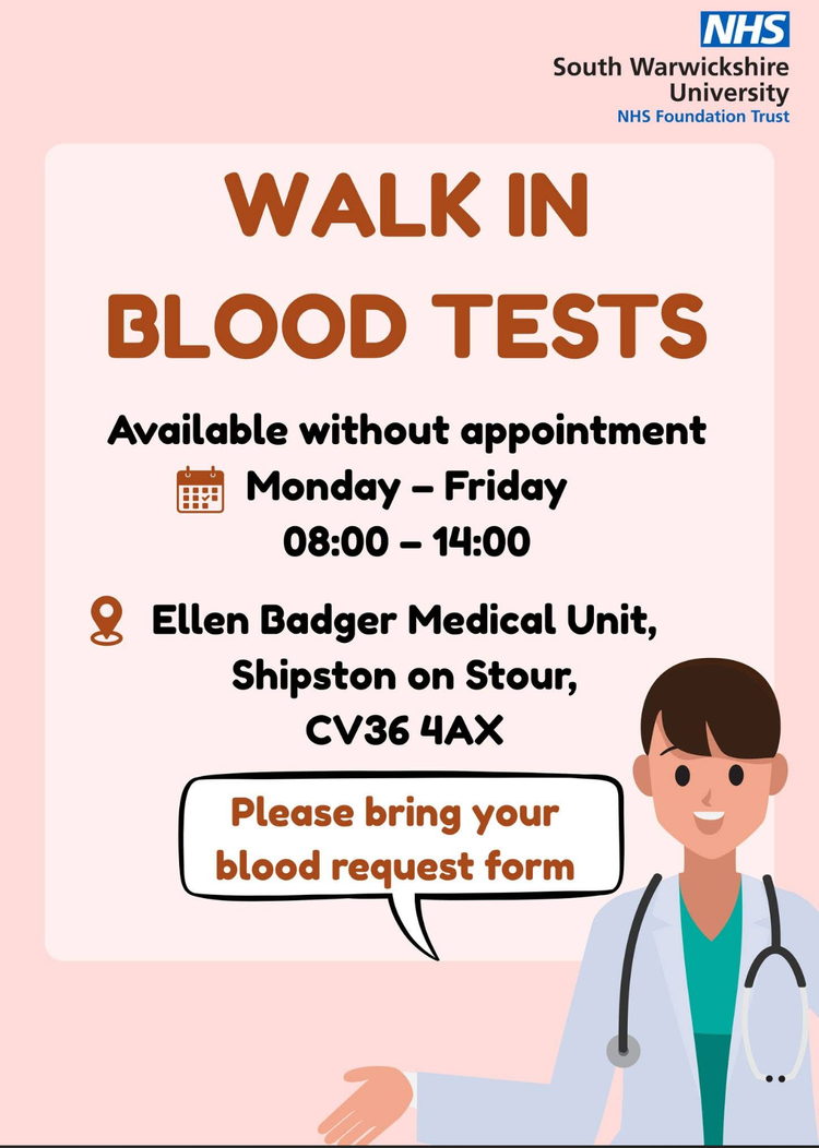 Walk in blood tests now available at Ellen Badger Medical Unit ...