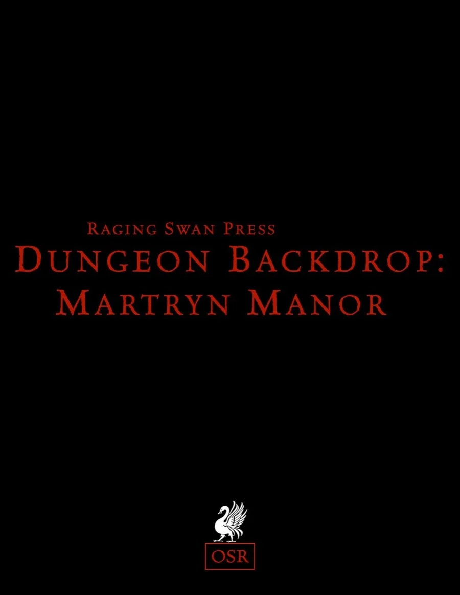 Dungeon Backdrop: Martryn Manor (OSR)